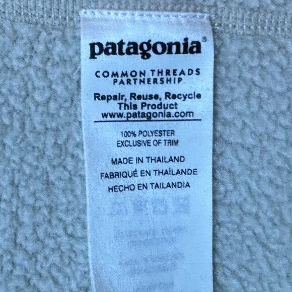 Patagonia Women's Better Sweater 1/4 Zip Fleece in Ivory Cream Off‎ White Size M - Picture 4 of 7